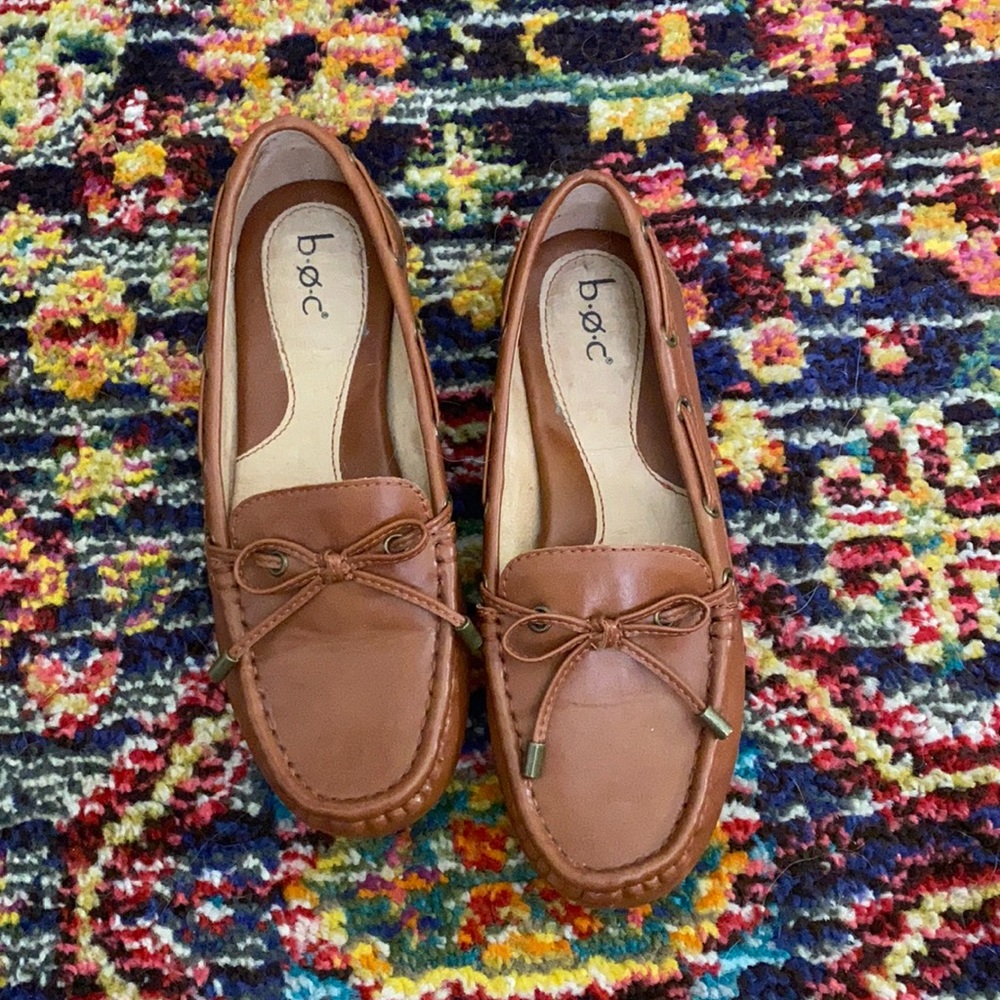 Tan loafers